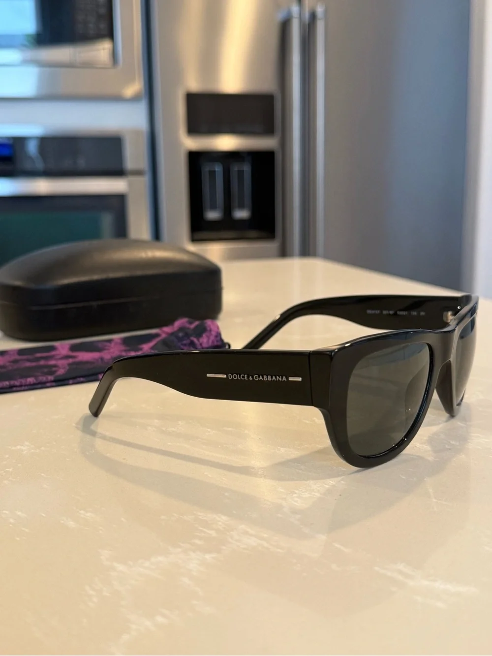 Dolce & Gabbana Black Sunglasses with Dark Lenses